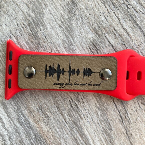 Amazing Grace, How Sweet The Sound Soundwave Band For Apple Watch 38-42mm - Red - Picture 3 of 3